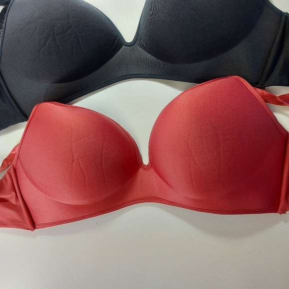 Prima Valentina 34C Bras, 2 Pcs. Black and Cranberry - Picture 2 of 7